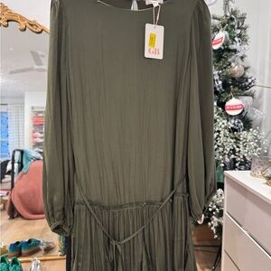 GB Olive Long Sleeve Dress